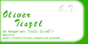 oliver tisztl business card